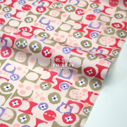Nylon Waterproof - Retro 薄防水Pink - FO:REST Fabric 布恩堂Liberty fabrictana lawnjapanese fabricykk zipper