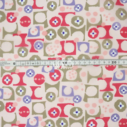 Nylon Waterproof - Retro 薄防水Pink - FO:REST Fabric 布恩堂Liberty fabrictana lawnjapanese fabricykk zipper