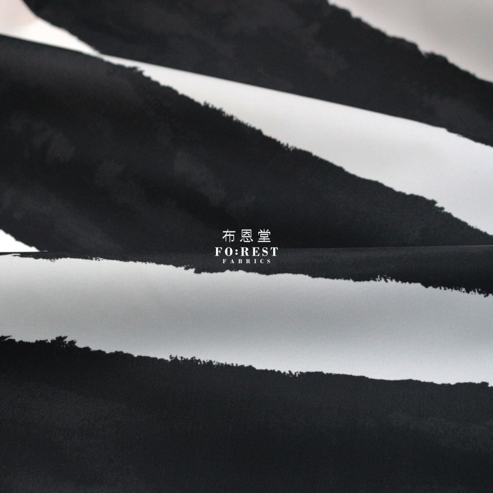 Nylon Waterproof - Strip BLACK 厚防水 - FO:REST Fabric 布恩堂Liberty fabrictana lawnjapanese fabricykk zipper