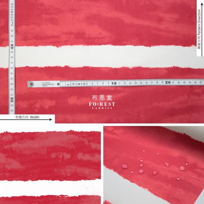 Nylon Waterproof - Strip RED 厚防水 - FO:REST Fabric 布恩堂Liberty fabrictana lawnjapanese fabricykk zipper