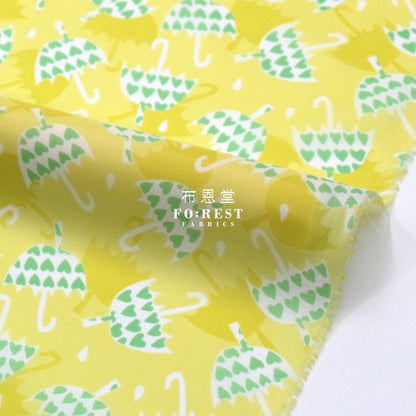 Nylon Waterproof - Umbrella Heart薄防水Yellow - FO:REST Fabric 布恩堂Liberty fabrictana lawnjapanese fabricykk zipper