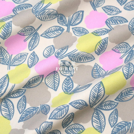 Organic cotton - PIKKU SAARI Iloinen Fabric Khaki - FO:REST Fabric 布恩堂Liberty fabrictana lawnjapanese fabricykk zipper