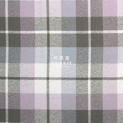 Organic Flannel - LAVENDER TARTAN 有機法籣絨 - FO:REST Fabric 布恩堂Liberty fabrictana lawnjapanese fabricykk zipper