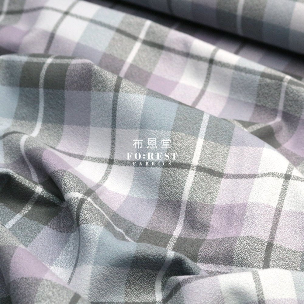 Organic Flannel - LAVENDER TARTAN 有機法籣絨 - FO:REST Fabric 布恩堂Liberty fabrictana lawnjapanese fabricykk zipper