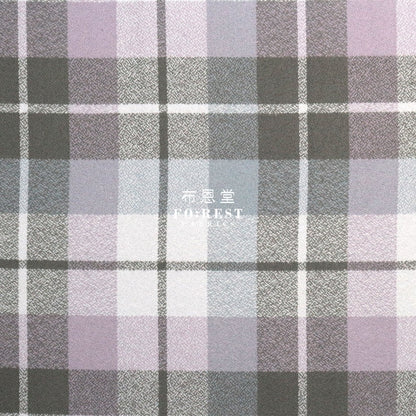 Organic Flannel - Lavender Tartan Cotton