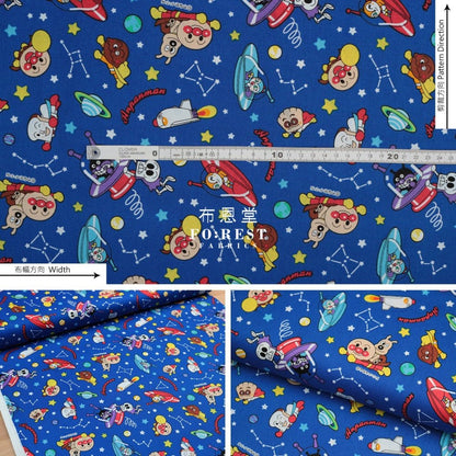 oxford - Anpanman fabric BLUE (member) - FO:REST Fabric 布恩堂Liberty fabrictana lawnjapanese fabricykk zipper