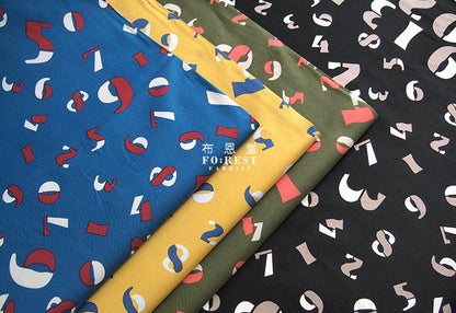 Oxford - Clock numbers fabric - FO:REST Fabric 布恩堂Liberty fabrictana lawnjapanese fabricykk zipper