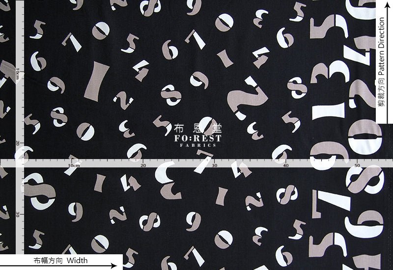 Oxford - Clock numbers fabric - FO:REST Fabric 布恩堂Liberty fabrictana lawnjapanese fabricykk zipper
