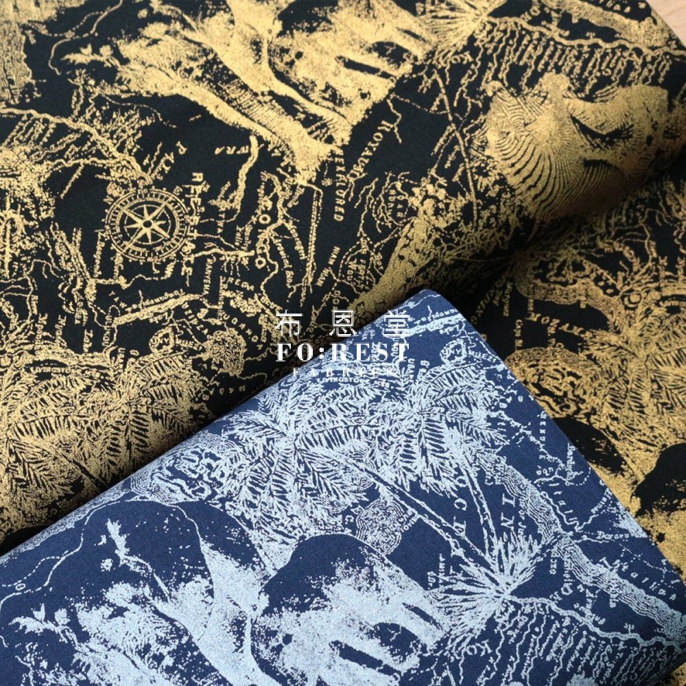 Oxford - Dinosaur Map fabric - FO:REST Fabric 布恩堂Liberty fabrictana lawnjapanese fabricykk zipper