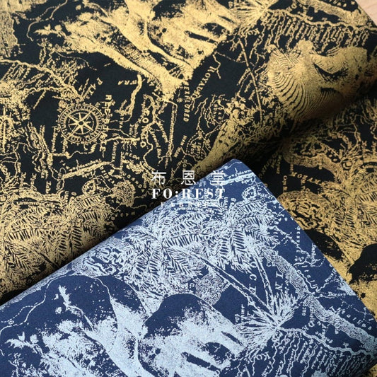 Oxford - Dinosaur Map fabric - FO:REST Fabric 布恩堂Liberty fabrictana lawnjapanese fabricykk zipper