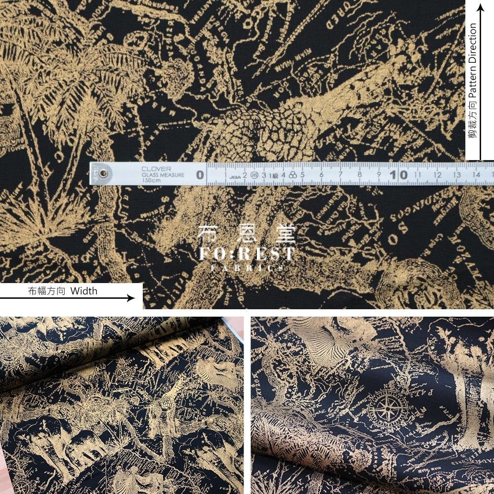 Oxford - Dinosaur Map fabric - FO:REST Fabric 布恩堂Liberty fabrictana lawnjapanese fabricykk zipper
