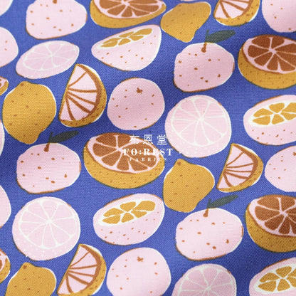 Oxford - Egg Press Fruit Fabric Blue
