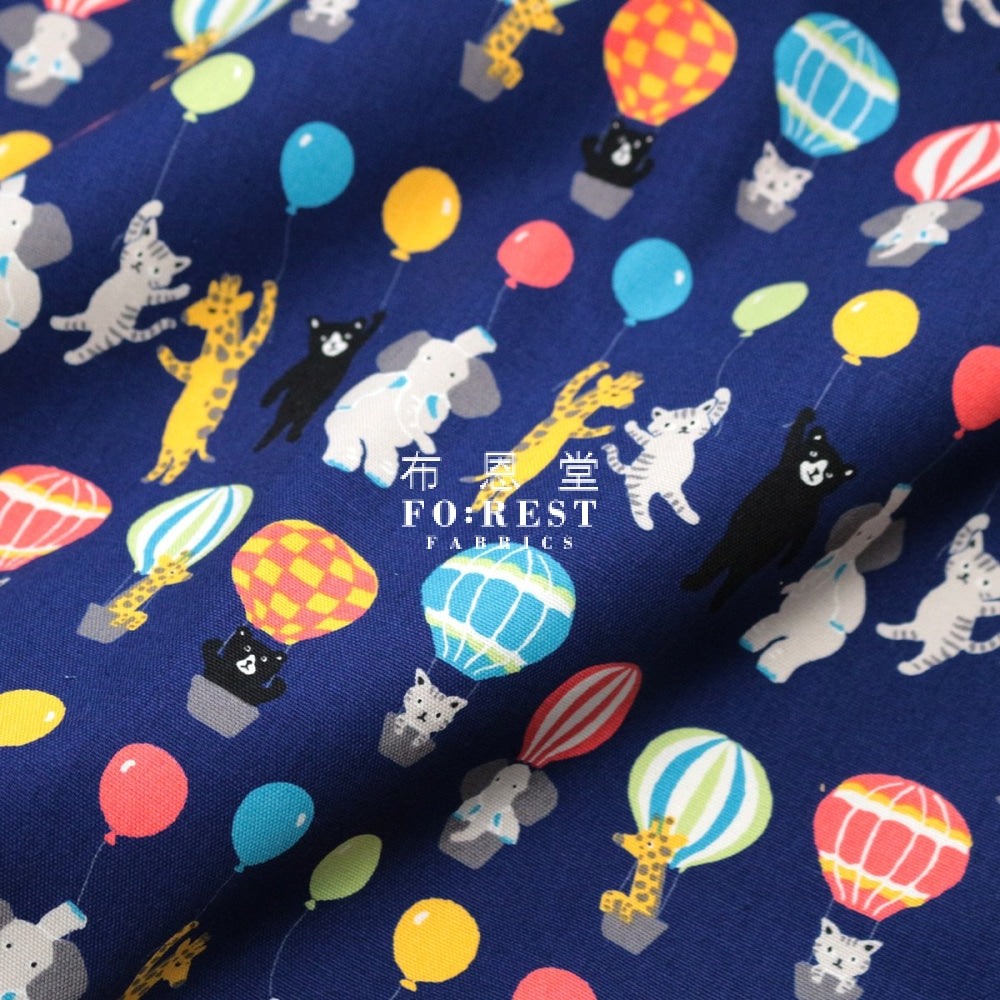 Oxford - Fly Me To The Moon Fabric Navy Oxford
