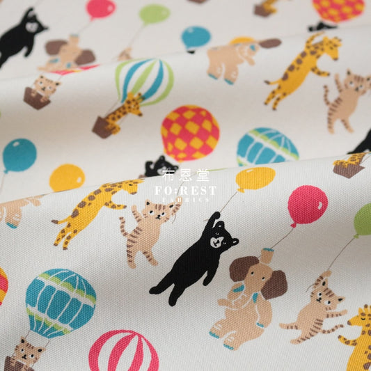 Oxford - Fly Me To The Moon Fabric White Oxford