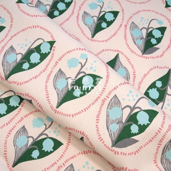 Oxford - Lily of the Valley Flower fabric - FO:REST Fabric 布恩堂Liberty fabrictana lawnjapanese fabricykk zipper