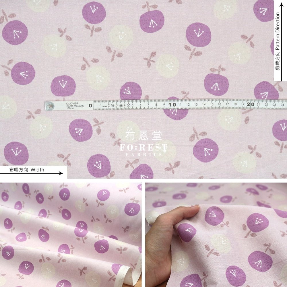 Oxford - Little flower fabric LT.Purple - FO:REST Fabric 布恩堂Liberty fabrictana lawnjapanese fabricykk zipper