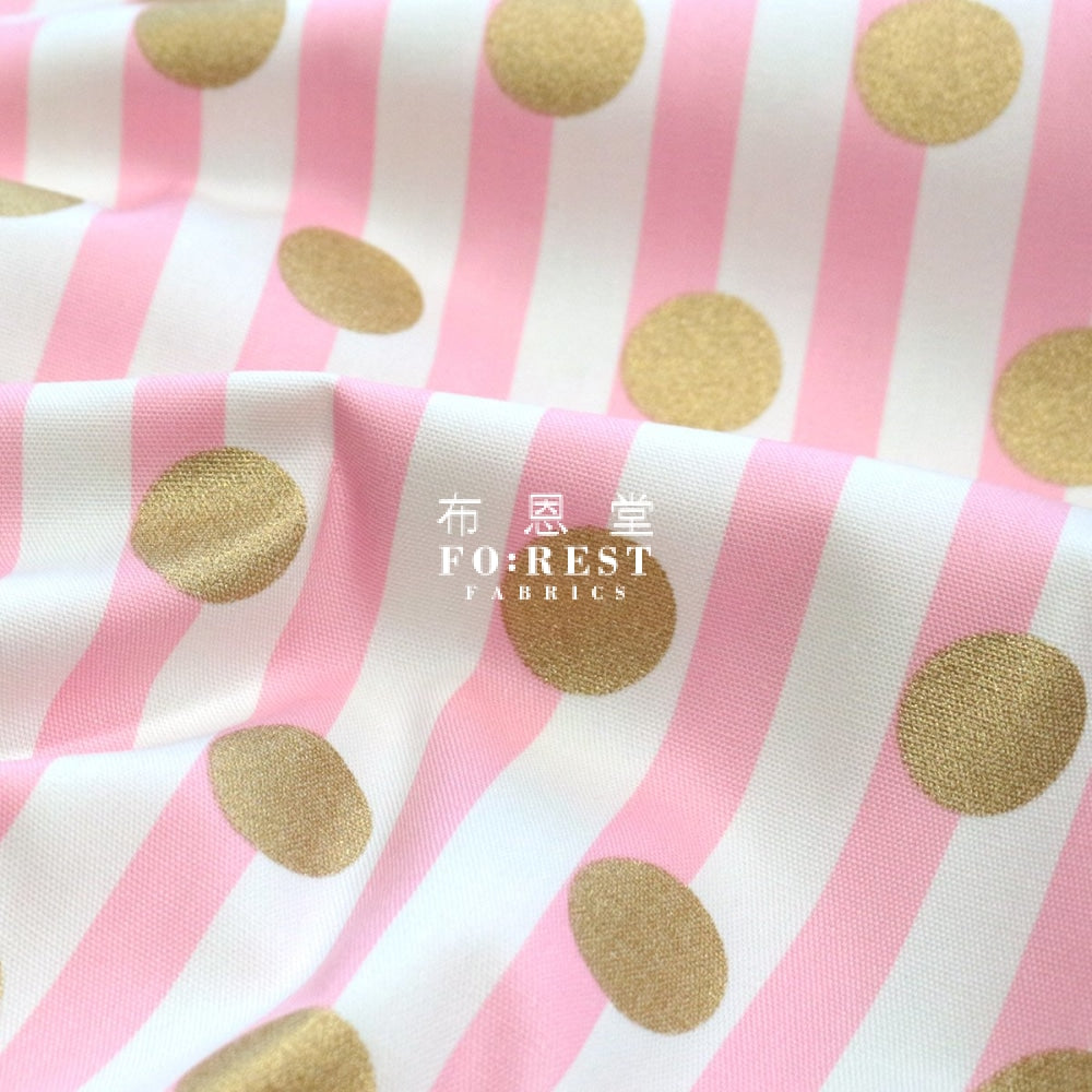 Oxford - Mix And Match Dot Strip Fabric B Pink