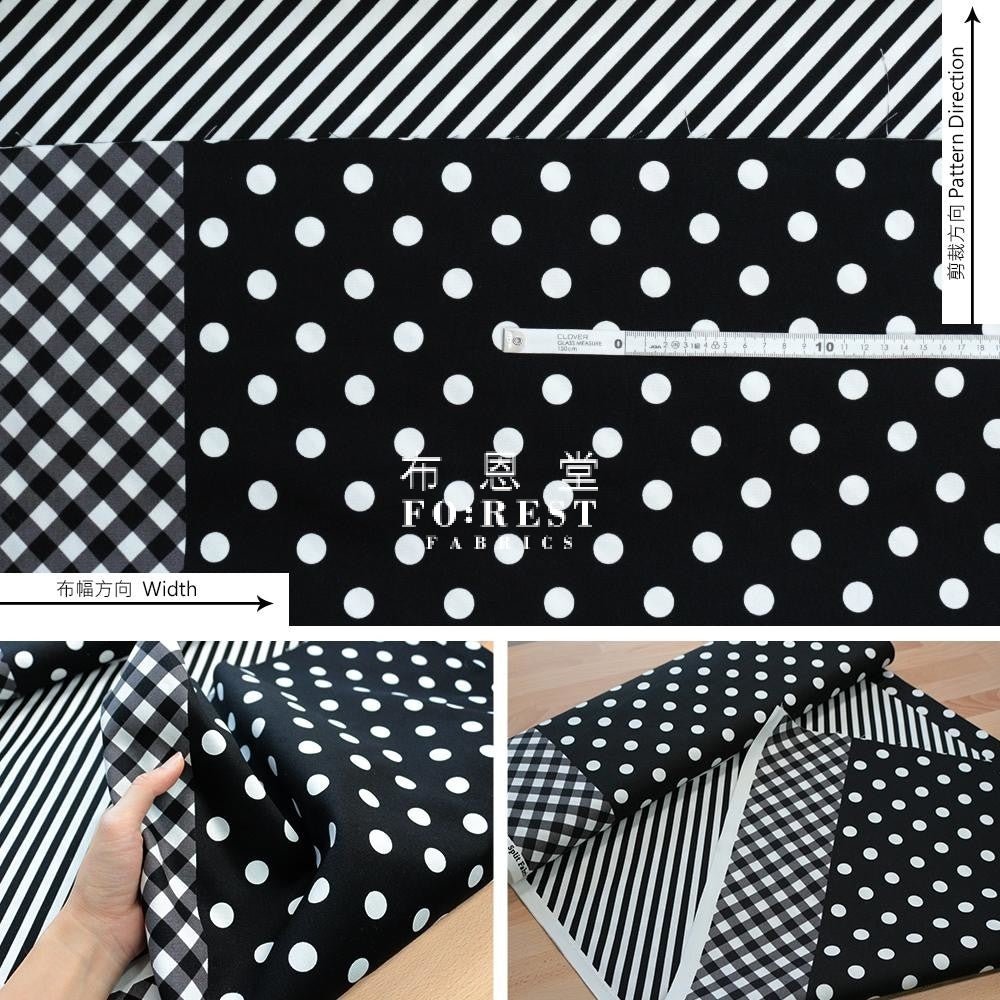 oxford - Mix and match dot strip grid fabric - FO:REST Fabric 布恩堂Liberty fabrictana lawnjapanese fabricykk zipper
