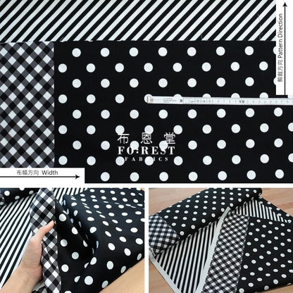 oxford - Mix and match dot strip grid fabric - FO:REST Fabric 布恩堂Liberty fabrictana lawnjapanese fabricykk zipper