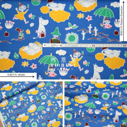 Oxford - Moomin Flower fabric (member) - FO:REST Fabric 布恩堂Liberty fabrictana lawnjapanese fabricykk zipper