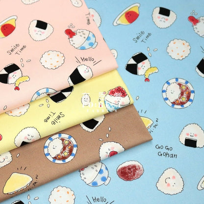 oxford - Onigiri dairy 飯團日記 fabric - FO:REST Fabric 布恩堂Liberty fabrictana lawnjapanese fabricykk zipper