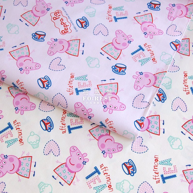 oxford - Peppa pig fabric (member) - FO:REST Fabric 布恩堂Liberty fabrictana lawnjapanese fabricykk zipper