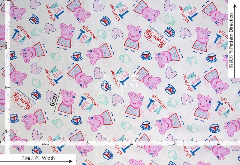 oxford - Peppa pig fabric (member) - FO:REST Fabric 布恩堂Liberty fabrictana lawnjapanese fabricykk zipper