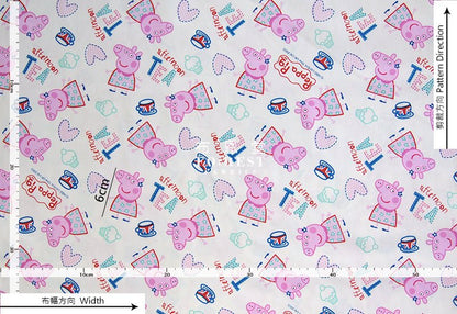 oxford - Peppa pig fabric (member) - FO:REST Fabric 布恩堂Liberty fabrictana lawnjapanese fabricykk zipper