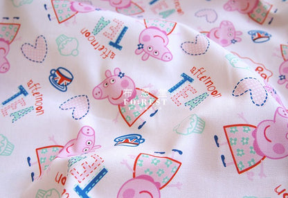 oxford - Peppa pig fabric (member) - FO:REST Fabric 布恩堂Liberty fabrictana lawnjapanese fabricykk zipper