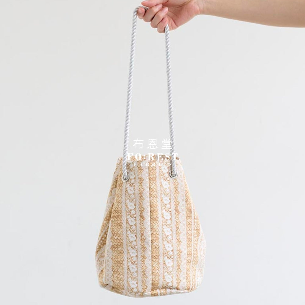 Oxford - Striped Lace And Basket Fabric Brown Oxford
