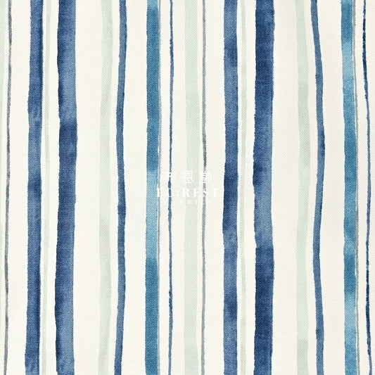 Oxford - TONiTT striped drawing style fabric Blue - FO:REST Fabric 布恩堂Liberty fabrictana lawnjapanese fabricykk zipper