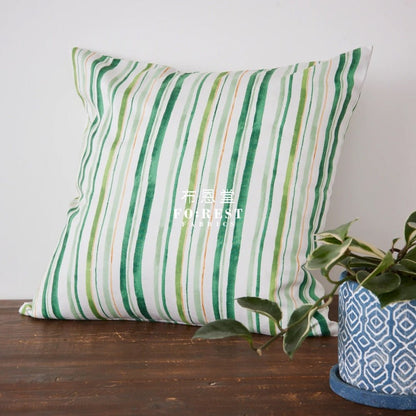 Oxford - TONiTT striped drawing style fabric Green - FO:REST Fabric 布恩堂Liberty fabrictana lawnjapanese fabricykk zipper