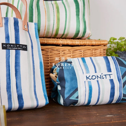 Oxford - TONiTT striped drawing style fabric Green - FO:REST Fabric 布恩堂Liberty fabrictana lawnjapanese fabricykk zipper