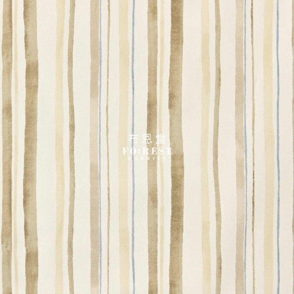 Oxford - TONiTT striped drawing style fabric Khaki - FO:REST Fabric 布恩堂Liberty fabrictana lawnjapanese fabricykk zipper