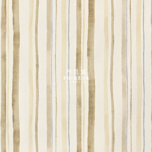 Oxford - TONiTT striped drawing style fabric Khaki - FO:REST Fabric 布恩堂Liberty fabrictana lawnjapanese fabricykk zipper