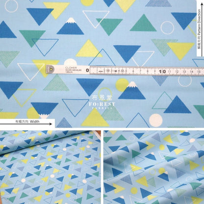 Oxford - Triangle Fuji fabric LT.Blue - FO:REST Fabric 布恩堂Liberty fabrictana lawnjapanese fabricykk zipper