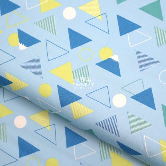 Oxford - Triangle Fuji fabric LT.Blue - FO:REST Fabric 布恩堂Liberty fabrictana lawnjapanese fabricykk zipper