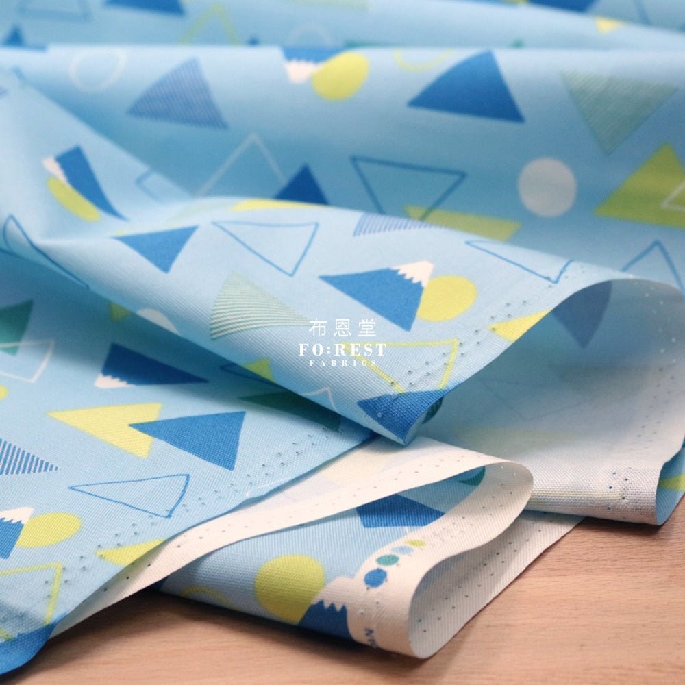 Oxford - Triangle Fuji fabric LT.Blue - FO:REST Fabric 布恩堂Liberty fabrictana lawnjapanese fabricykk zipper