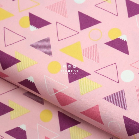 Oxford - Triangle Fuji fabric Pink - FO:REST Fabric 布恩堂Liberty fabrictana lawnjapanese fabricykk zipper
