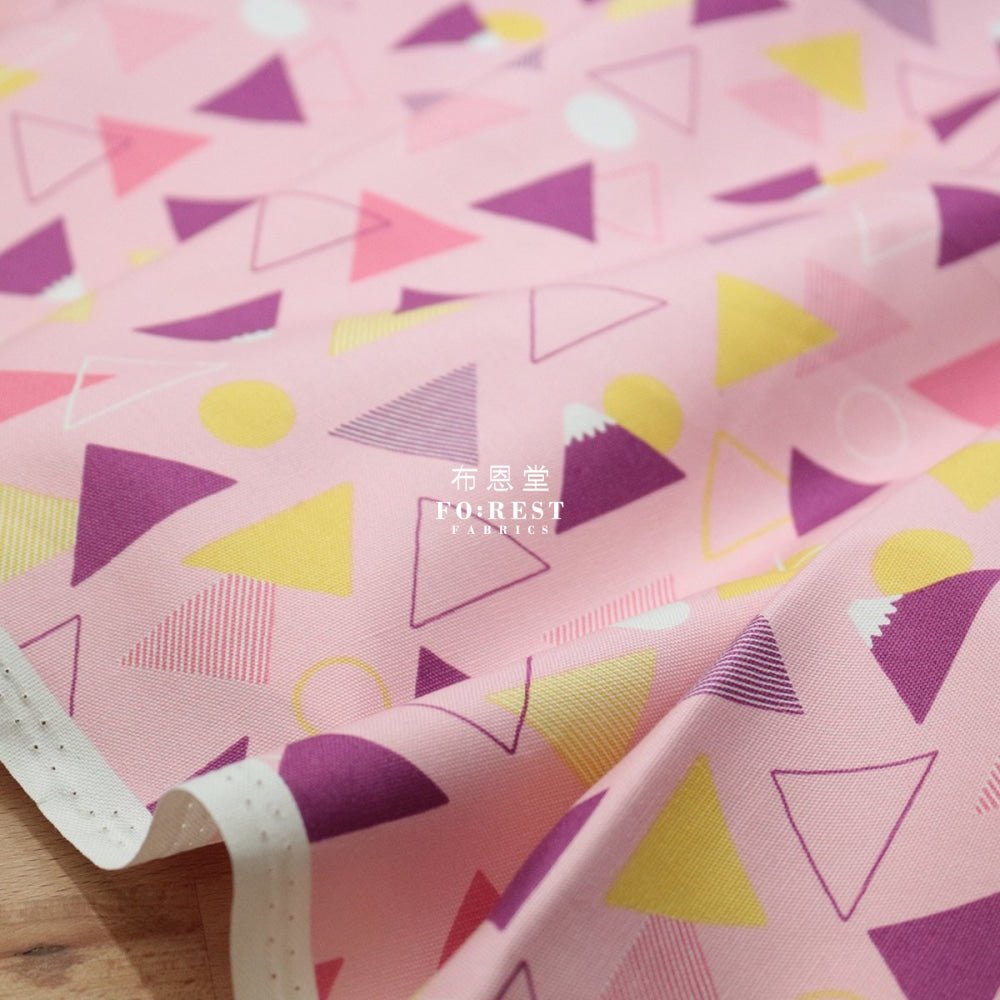 Oxford - Triangle Fuji fabric Pink - FO:REST Fabric 布恩堂Liberty fabrictana lawnjapanese fabricykk zipper