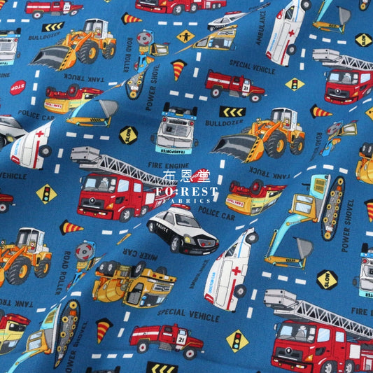 Oxford - Working Car Fabric Navy Oxford