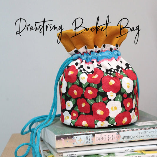 Paper pattern | Drawstring Bucket Bag束口袋紙樣 - FO:REST Fabric 布恩堂Liberty fabrictana lawnjapanese fabricykk zipper