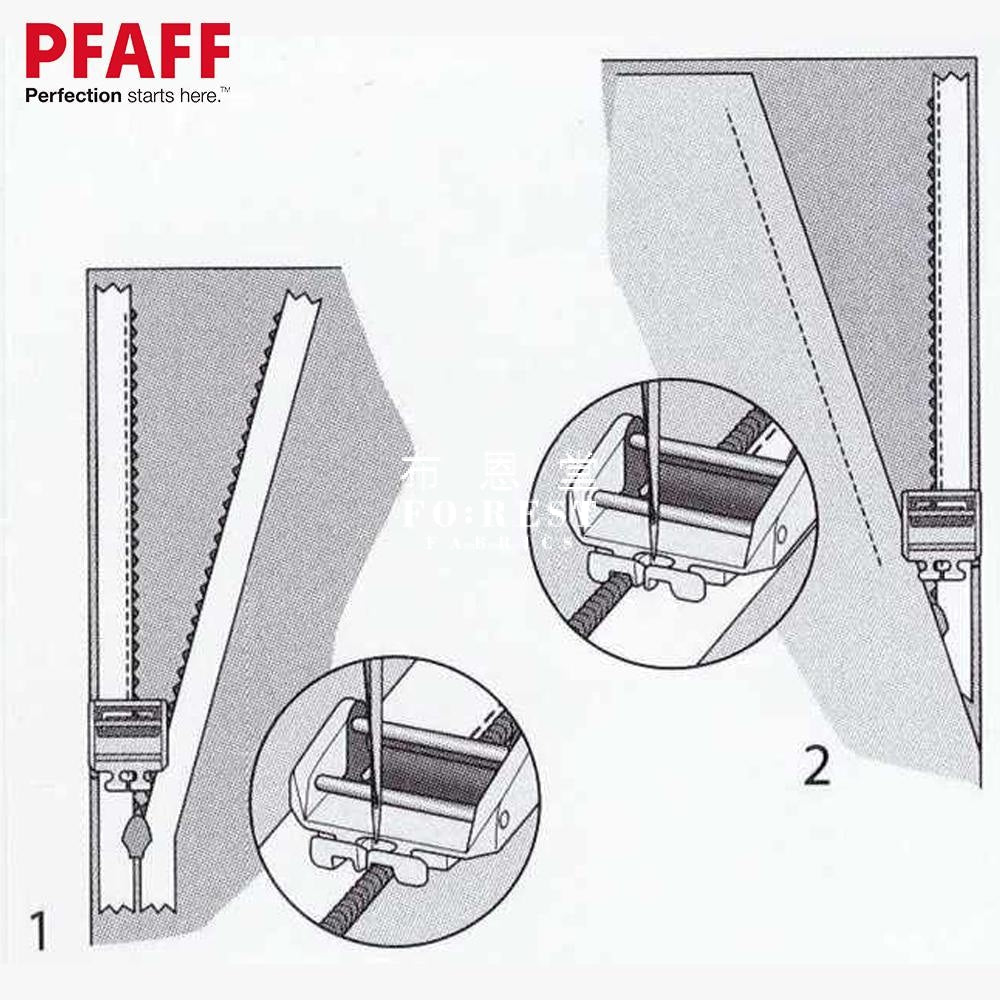 Pfaff - Invisible zipper Foot - FO:REST Fabric 布恩堂Liberty fabrictana lawnjapanese fabricykk zipper