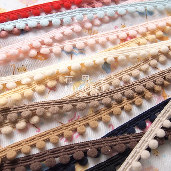 Pom Pom Trim 2 - 50cm - FO:REST Fabric 布恩堂Liberty fabrictana lawnjapanese fabricykk zipper