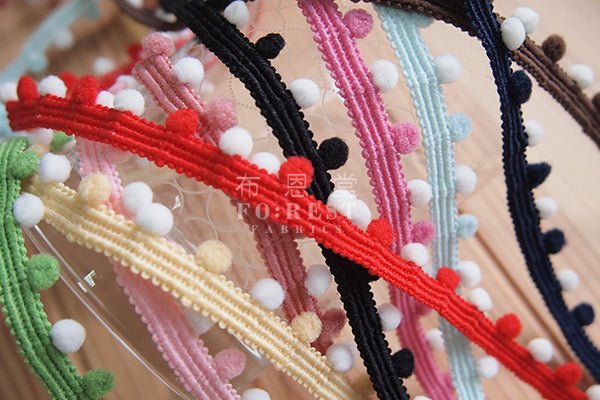 Pom Pom Trim - 50cm - FO:REST Fabric 布恩堂Liberty fabrictana lawnjapanese fabricykk zipper