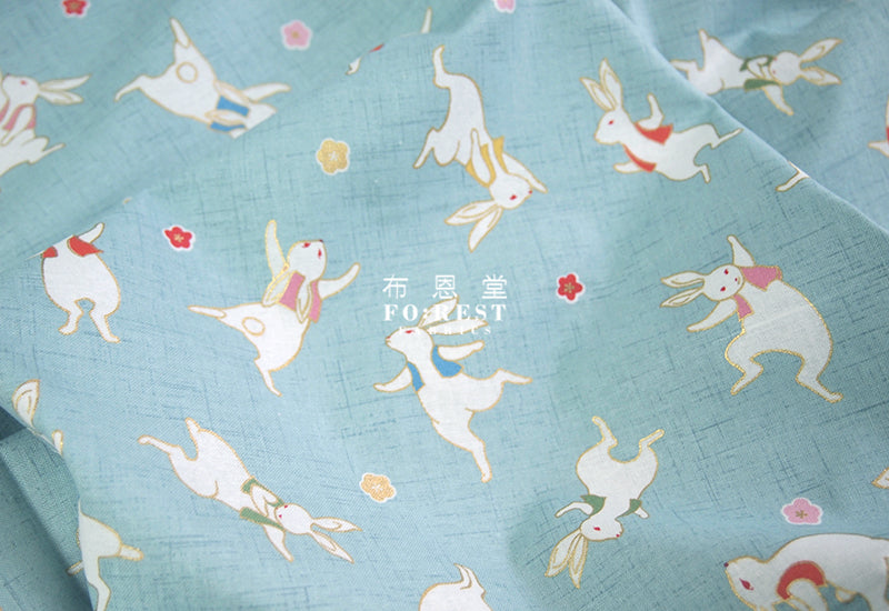 Quilt Gate - cotton - rabbit dance fabric - forest-fabric