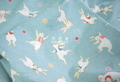 Quilt Gate - cotton - rabbit dance fabric - FO:REST Fabric 布恩堂Liberty fabrictana lawnjapanese fabricykk zipper