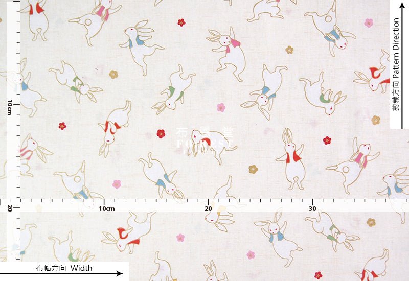 Quilt Gate - cotton - rabbit dance fabric - FO:REST Fabric 布恩堂Liberty fabrictana lawnjapanese fabricykk zipper