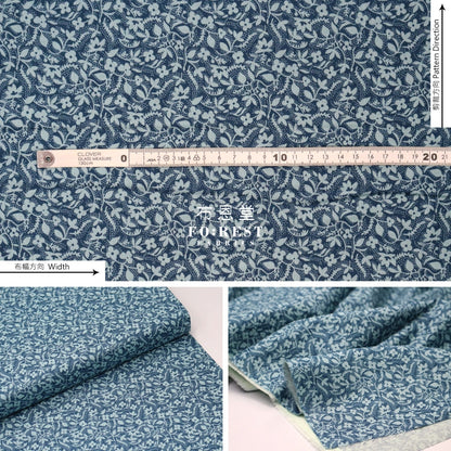 Quilting Liberty - Annabelle Bailey Navy Lasenby Cotton
