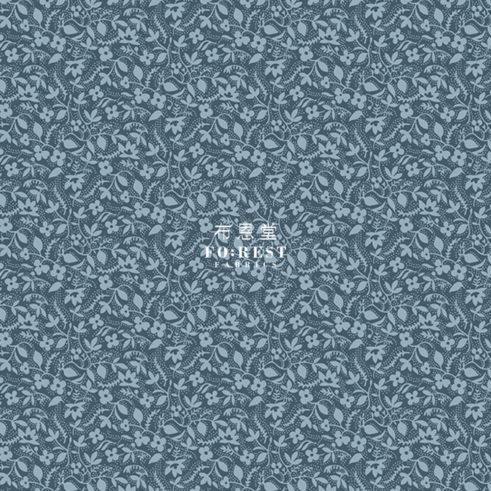 Quilting Liberty - Annabelle Bailey Navy Lasenby Cotton